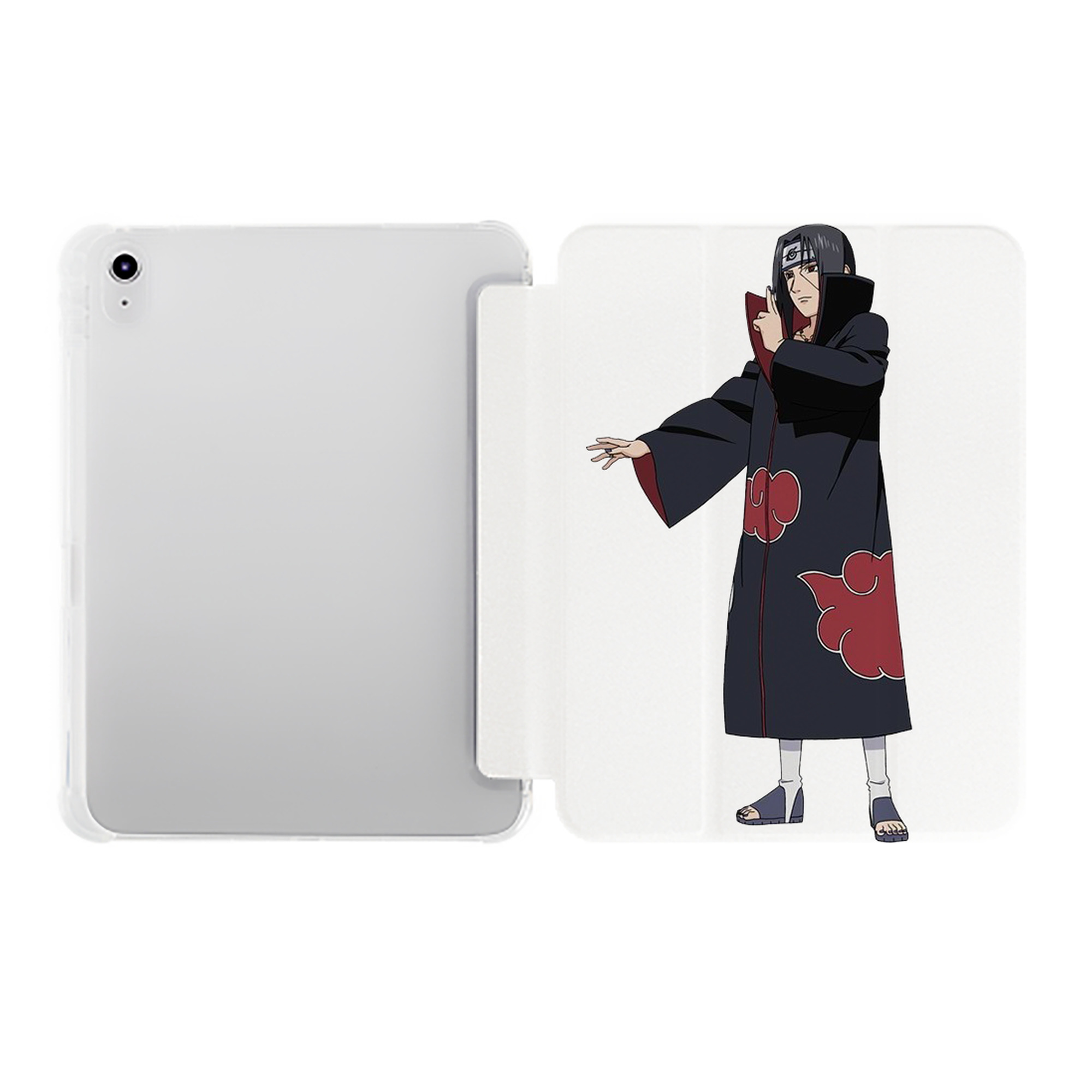 （画像用） NARUTO -ナルト- うちは イタチ Uchiha Itachi IPad ケース ペン収納付き 三つ折りスタンド PUレザー×シリコン 対応機種9.5/10.5/10.9インチ